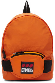 Heron Preston - Orange Fanny Pack Backpack