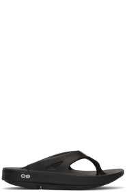 TAKAHIROMIYASHITA TheSoloist. - Black OOFOS Edition OOriginal Flip Flops