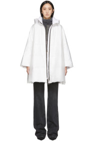 Ienki Ienki - White Down Pyramid Cropped Raincoat