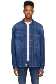 Diesel - Chemise en denim bleue D-Blue Flox