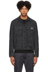 Diesel - Blouson en denim noir D-Bray