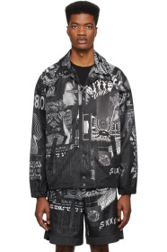 Diesel - Blouson noir et blanc J-Akiprint