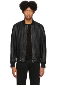 Diesel - Blouson en cuir noir L-Joseph