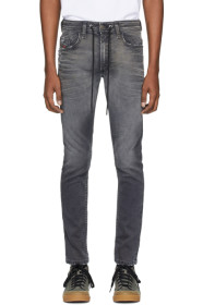 Diesel - Jean en denim noir Thommer 069KK