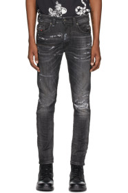 Diesel - Jean en denim noir Thommer 0098E