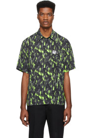 Diesel - Chemise noire et verte S-Atwood-Glovy