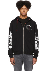 Diesel - Pull à capuche noir Girk