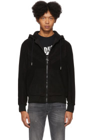 Diesel - Pull à capuche et glissière noir S-Noreen