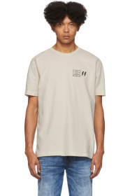 Diesel - T-shirt à logo blanc cassé