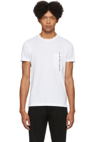 Diesel - T-shirt blanc Rubin-Pocket-J1