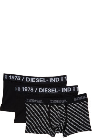 Diesel - Three-Pack Black UMBM Damien Boxer Briefs