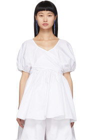 Cecilie Bahnsen - White Angie Puff Sleeve Blouse