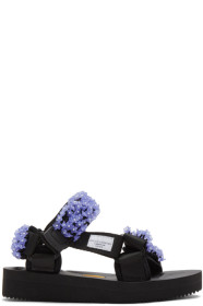 Cecilie Bahnsen - Black Suicoke Edition Maria Beaded Sandals