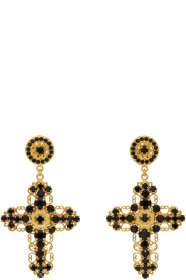 Dolce & Gabbana - Boucles d'oreilles dorées Oversize Cross