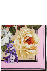 Dolce & Gabbana - Foulard en soie fleuri multicolore