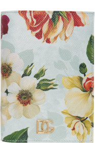 Dolce & Gabbana - Étui pour passeport bleu Floral Print