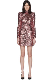 Dolce & Gabbana - Robe à col roulé rose Spangle
