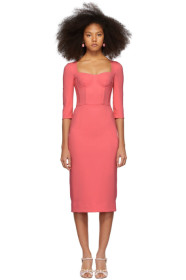 Dolce & Gabbana - Pink Crepe Bustier Dress