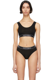 Dolce & Gabbana - Black Jersey Sports Bra