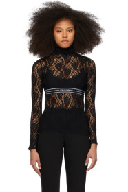 Dolce & Gabbana - Black Lace Band Turtleneck