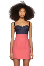 Dolce & Gabbana - Indigo Denim Corset Tank Top