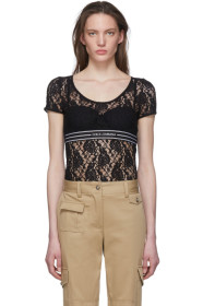 Dolce & Gabbana - T-shirt en dentelle noir Band