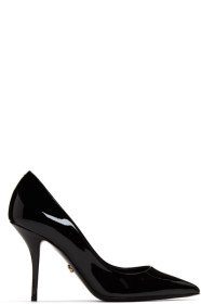Dolce & Gabbana - Escarpins en cuir verni noirs Kate