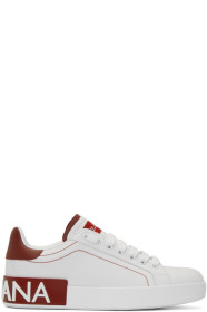 Dolce & Gabbana - Baskets blanches et rouges Portofino