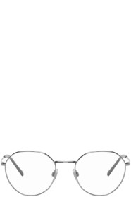Dolce & Gabbana - Gunmetal Metal Round Glasses