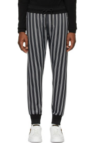 Dolce & Gabbana - Black & White Striped Lounge Pants
