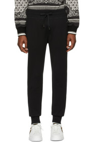 Dolce & Gabbana - Black Logo Plaque Sweatpants
