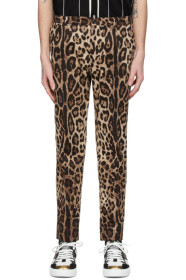 Dolce & Gabbana - Brown Leopard Print Trousers