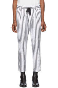 Dolce & Gabbana - Pantalon rayé blanc et noir