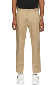 Dolce & Gabbana - Beige Straight Leg Trousers