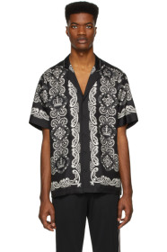Dolce & Gabbana - Black & White Silk Hawaiian Shirt