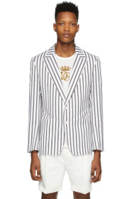 Dolce & Gabbana - White Striped Blazer