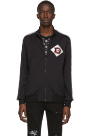 Dolce & Gabbana - Black 'DG' Patch Zip-Up Sweater