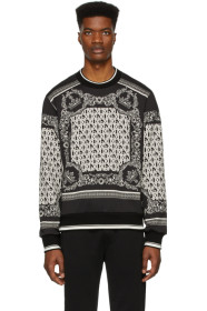 Dolce & Gabbana - Black & White Bandana Sweatshirt