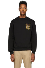 Dolce & Gabbana - Black Embroidered Logo Sweatshirt