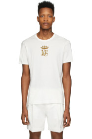 Dolce & Gabbana - White Embroidered Logo T-Shirt