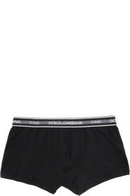 Dolce & Gabbana - Boxer en jersey noir