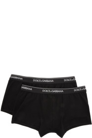 Dolce & Gabbana - Ensemble de deux boxers noirs Regular