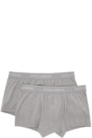 Dolce & Gabbana - Ensemble de deux boxers gris Regular