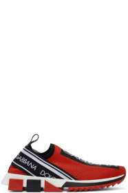 Dolce & Gabbana - Red & Black Sorrento Sneakers