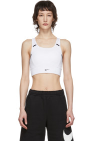 Nike - White Swoosh Pocket Sports Bra