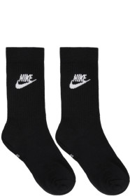 Nike - Three-Pack Black Essential Crew Socks