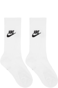 Nike - Three-Pack White Everyday Essential Crew Socks
