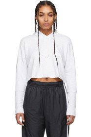 Nike - Grey Yoga Luxe Cropped Hoodie