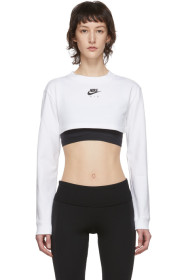 Nike - ホワイト エア ロング スリーブ クロップ トップ