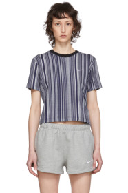 Nike - Blue & White Striped Essential T-Shirt